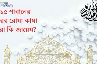 ১৫ শাবানের পরের রোযা কাযা করা কি জায়েয?