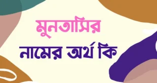 মুনতাসির নামের অর্থ কি